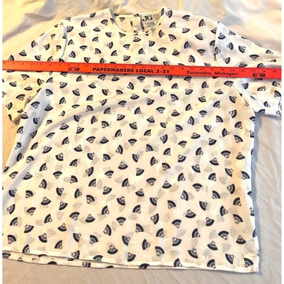 J. G. By Joyce 3 Piece Skirt, Shirt, Jacket Vintage Outfit Blue White 14/16 - Picture 15 of 15